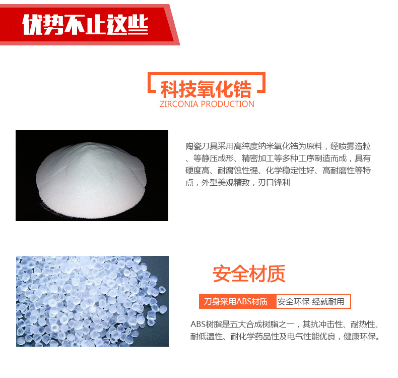 
                                        利瓷水果刀削皮器三件套陶瓷刀具套刀套装 陶瓷刀实惠套装                