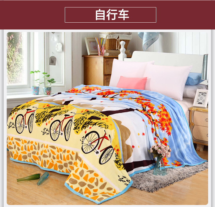 
                                        馨欣家纺 法莱绒毛毯 雪貂绒毯子 单双人学生儿童春秋盖毯 高雅韵律 120X200cm                