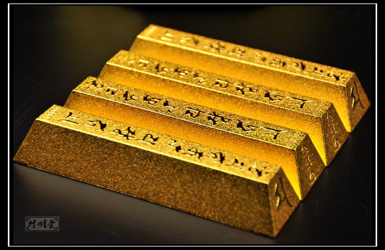 修明堂李居明金生金铜合金金条供大黑天财箱合金假金条金刚杵摩尼宝珠