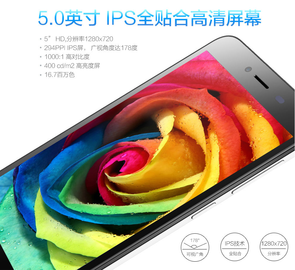 斐讯（PHICOMM）E653Lw 联通4G智能手机 双卡双待 8GB 白色