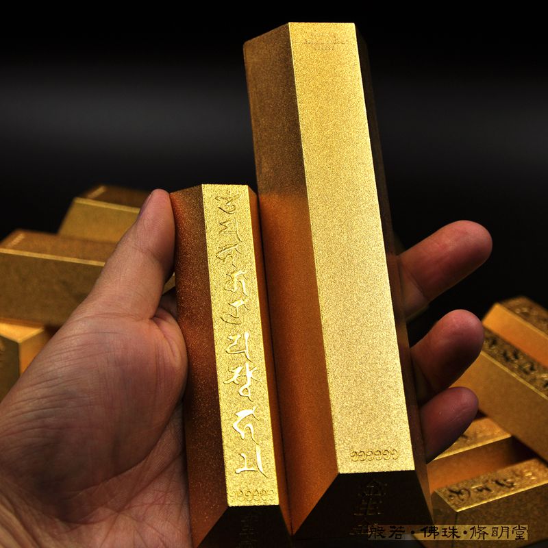 修明堂李居明金生金铜合金金条供大黑天财箱合金假金条金刚杵摩尼宝珠