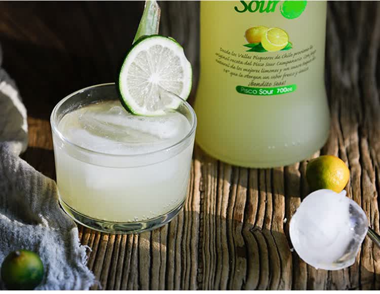 智利进口洋酒卡裴娜pisco sour皮斯科柠檬味水果汁鸡尾酒 700ml