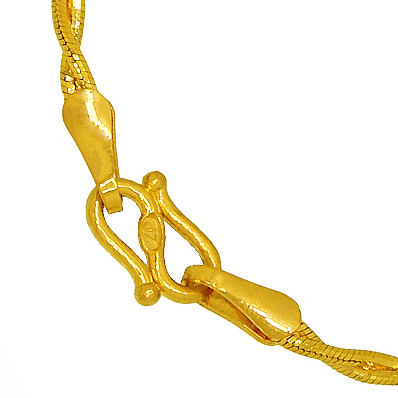 汇源珠宝 黄金足金时尚女款手链蛇骨链 约5寸17cm 【hjsl005】 约5.