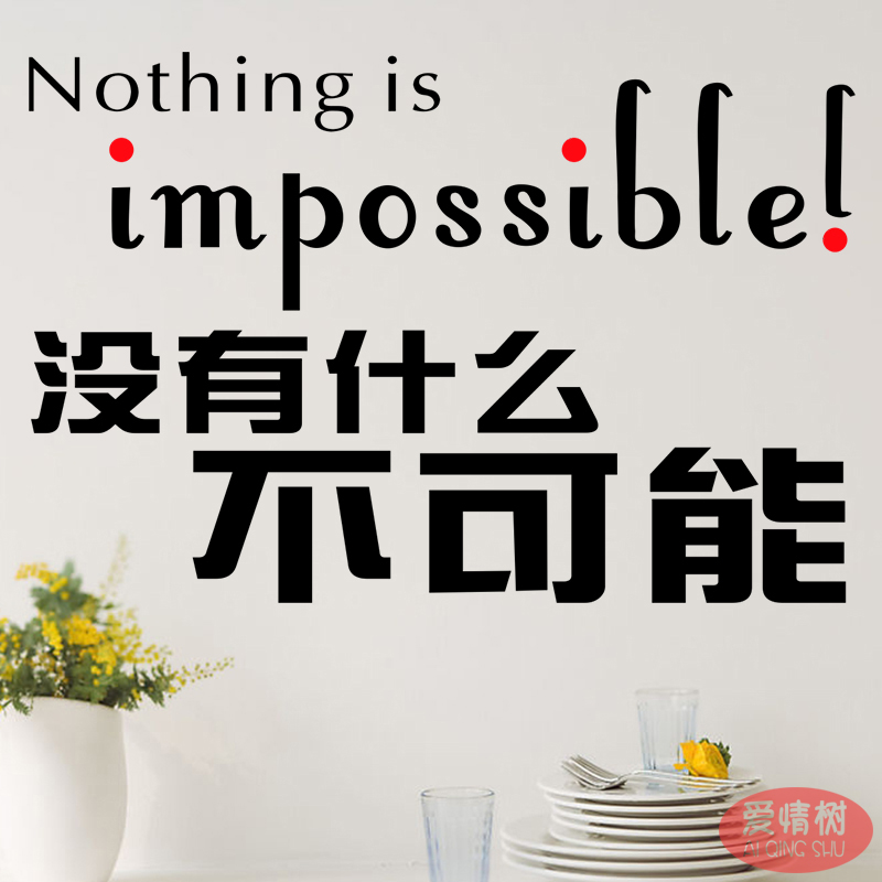 imnothingisimpossible一句经典的英语谚语例如没有什么是不可能的有