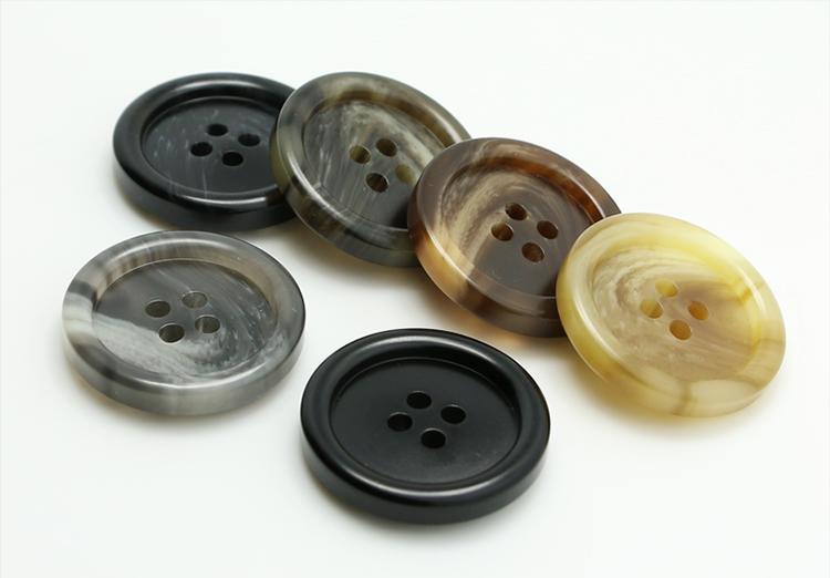 三爱 纽扣 男西装休闲大衣女外套衣服扣子 树脂黑色钮