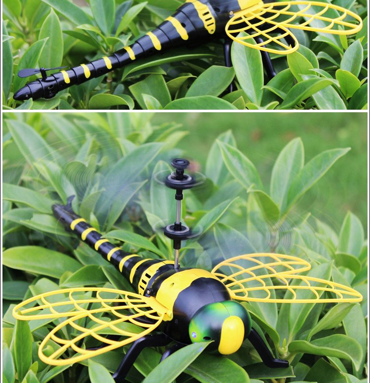 速博 遥控飞机直升机 儿童玩具飞机 耐摔充电合金仿真蜻蜓 4.