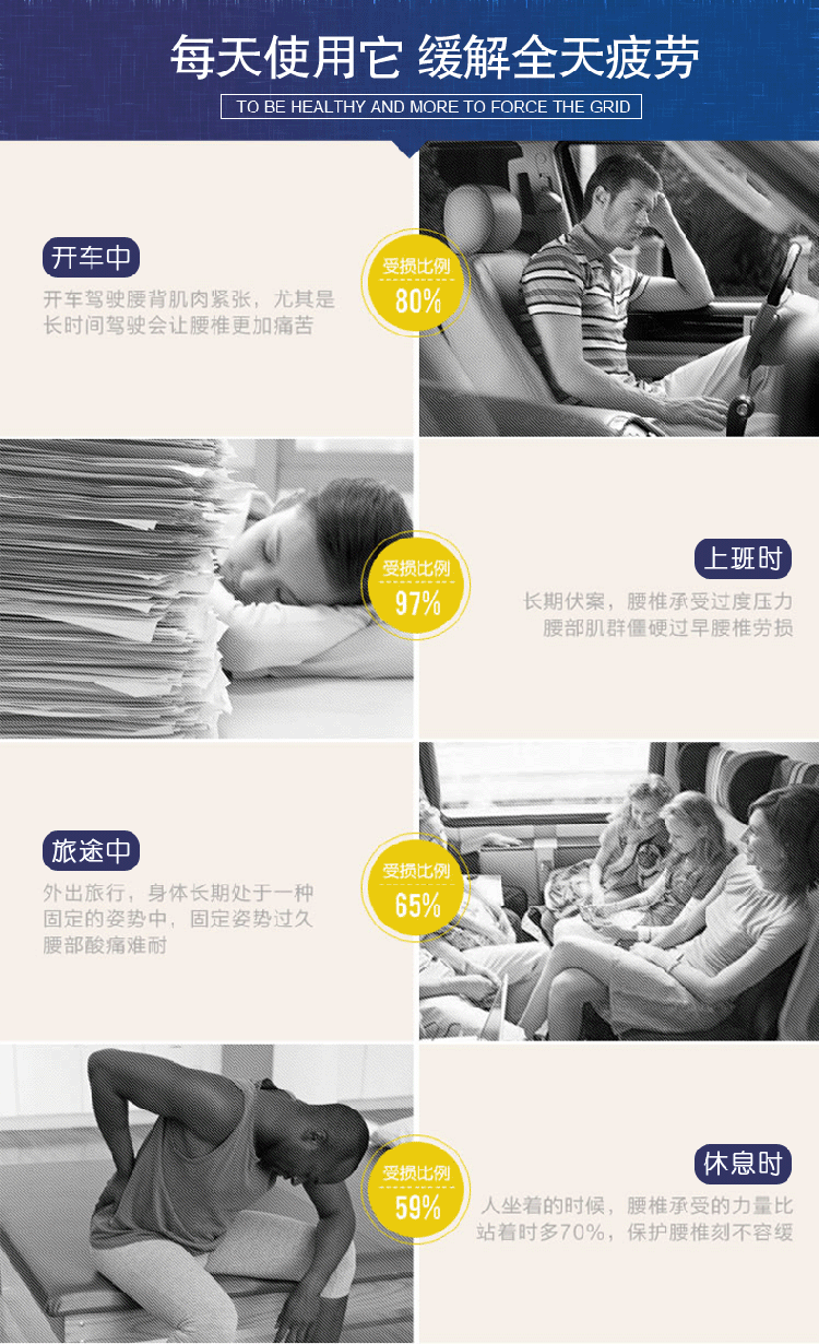 
                                        梵妮丝记忆棉毛绒面料慢回弹车用腰枕办公室靠垫腰垫可拆洗汽车靠垫椅子靠背学生孕妇可用 蓝色腰靠                
