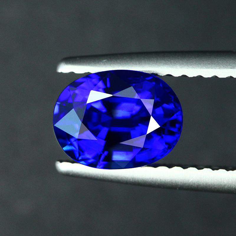 45克拉无烧天然湛蓝宝石裸石定制git国际证书元