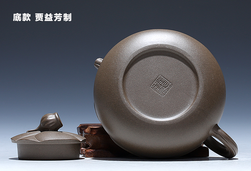 贾益芳 高级工艺师 青灰泥【钻石】宜兴紫砂壶茶壶