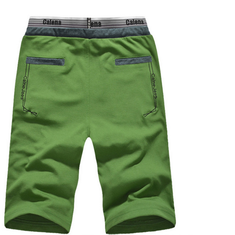 休闲裤男夏季男式沙滩裤男士五分休闲裤大学生运动卫裤y1751cck 绿色
