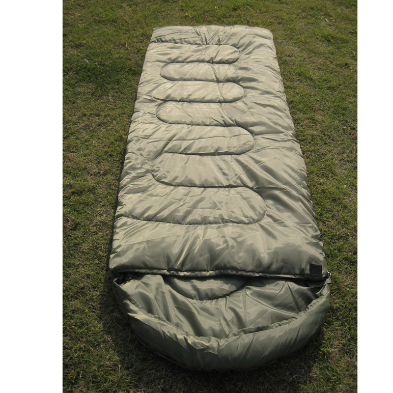 户外冬季加厚羽绒睡袋 成人露营睡袋 午休保暖 户外用品 青色