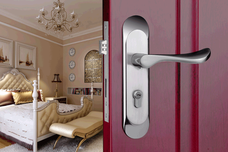 芯套装房间门卧室执手锁具合页门吸套装金拉丝门把手镍拉丝bln2011pn