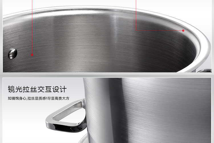 
                                                            越秀不锈钢大蒸锅 24cm-28cm加厚复底蒸笼燃气炖锅 大容量锅具 电磁炉汤锅 配一层蒸格 钢化玻璃盖 28cm内径  7-9人                
