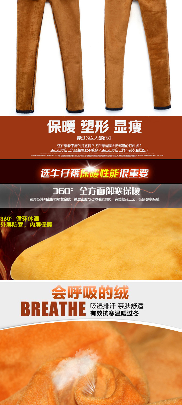 
                                        孜颜牛仔裤女秋冬小脚裤加绒加厚弹力修身韩版新款长裤铅笔裤 蓝色加绒款 28码(2尺1)                