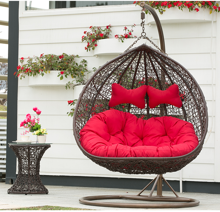 精欧户外 双人情侣藤吊椅 阳台成人休闲吊篮室内创意懒人秋千摇椅