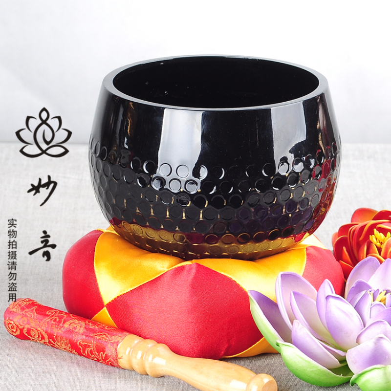 莲上妙音铜磬罄磬佛堂用品纯铜台湾加厚佛音碗铜钵佛教修行钵铜罄钵盂