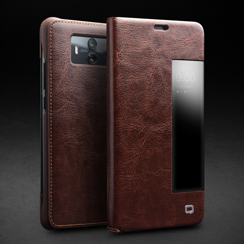 良兮 洽利华为mate10手机壳huaweimate10保护壳智能视窗翻盖皮套真皮