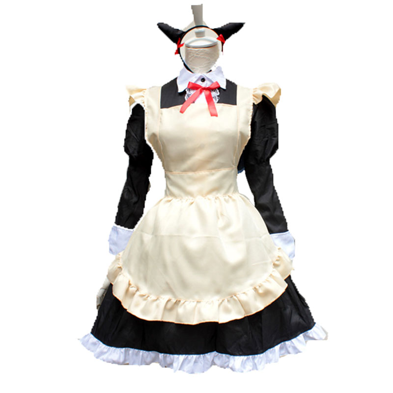 时尚可爱 黑猫套装 桐乃女仆装长袖服装魅力潮流 黑猫套装 桐乃女仆装