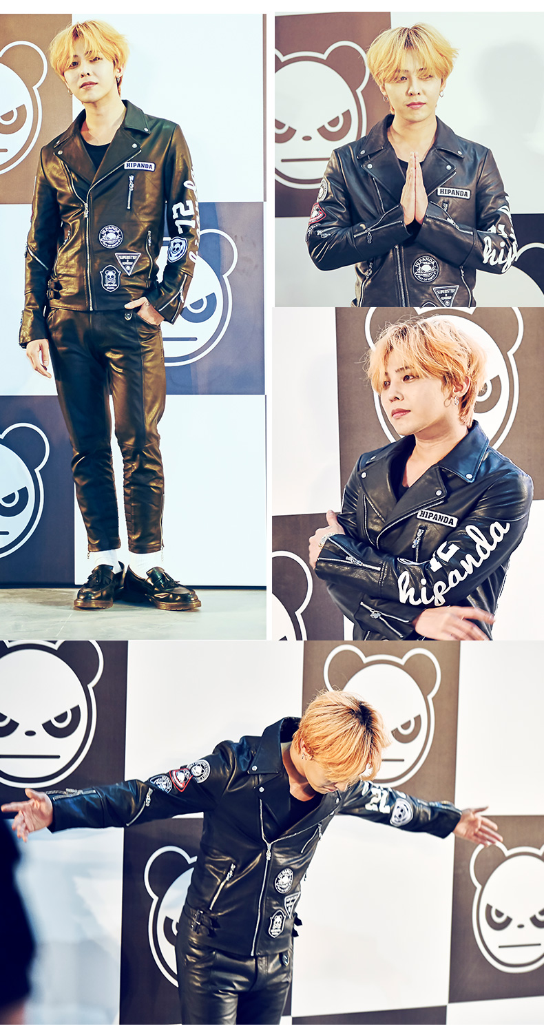 【明星同款】hipanda 你好熊猫 设计潮牌 优质皮裤 黑色 175/l