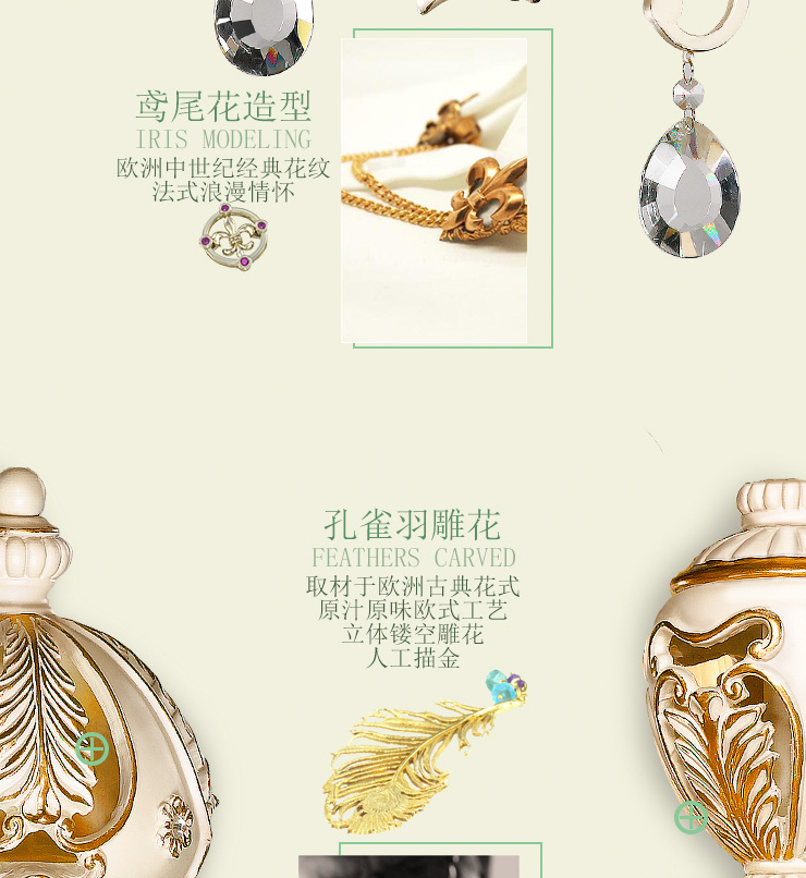 宫廷风欧式吊灯客厅灯树脂简欧家用灯具
