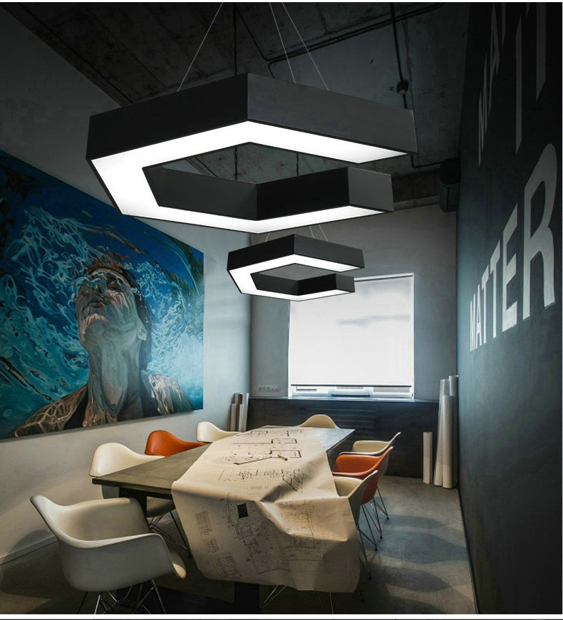 豪帆办公灯造型灯异形可拼接办公吊灯个性创意几何复古工业风异形灯具