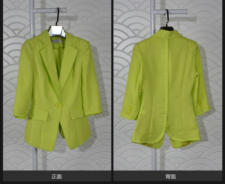 子依（ZIYI）秋装新品一粒扣中袖小西装外套女 OL通勒修身显瘦 黑色 L
