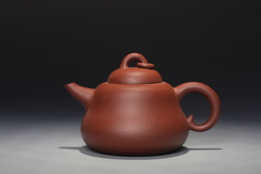 紫砂陶瓷 紫砂 原一厂老艺人 汪伯强 【葫芦】 作品 葫芦壶 容量 270