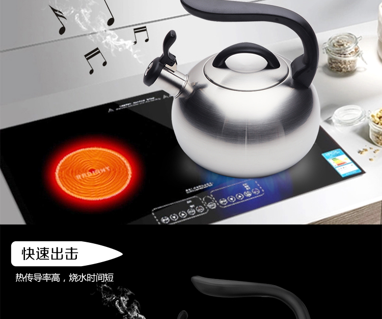 
                                        
                                                                                铂帝斯Bodeux马赛A型烧水壶安全水位1.9L不锈钢水壶家用 鸣音烧水壶电磁炉燃气通用                
