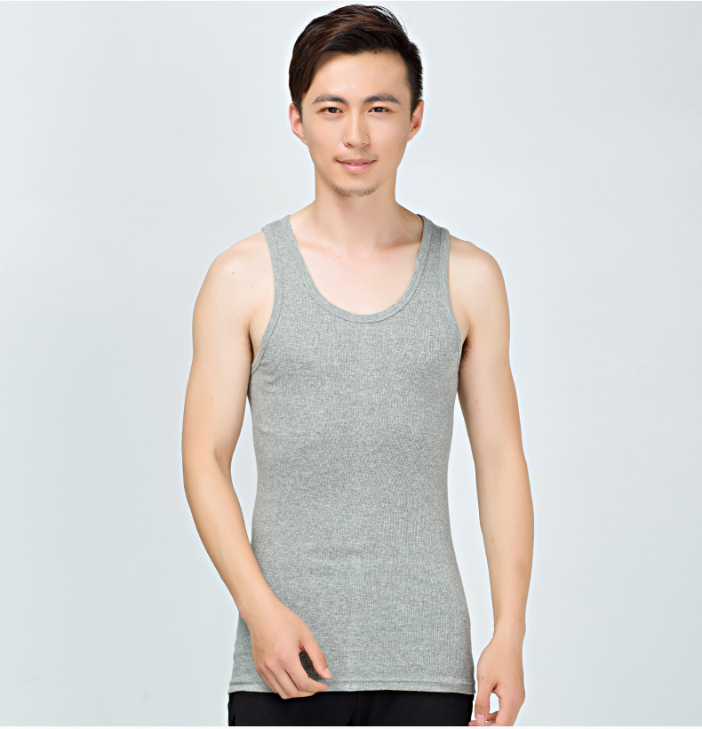 貂卡纯棉背心弹力贴身打底衫无袖休闲汗衫纯棉吸汗透气运动衫 宝蓝色