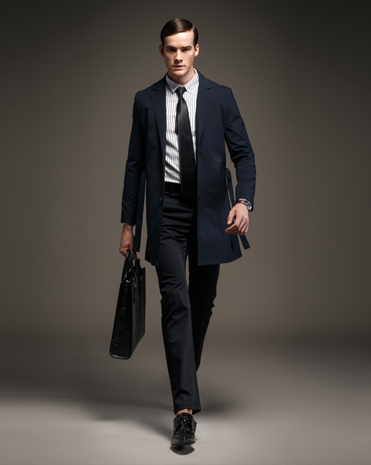 (ckliximen)秋冬男士风衣中长款商务休闲外套 卡其色 xxxl【图片 价格