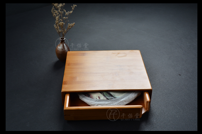 
                                                                                千怡堂（QIANYITANG） 茶盒普洱茶分茶盒子七子饼茶仓分茶器竹制茶盒茶叶罐357克 竹制普洱茶盒单层                