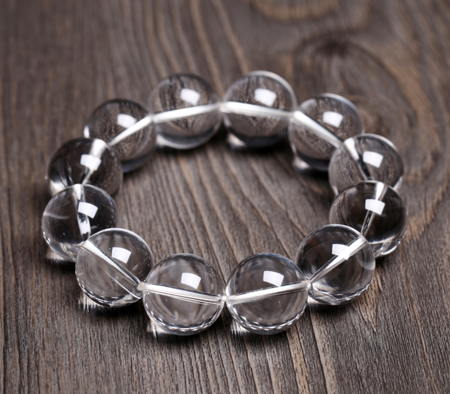 【降价拍】臻品白水晶男款手链手串 2.