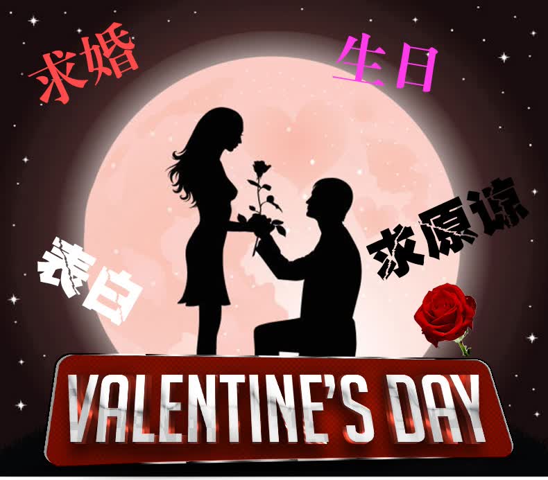 天长地久 蜡烛玫瑰套餐 蜡烛创意浪漫生日情人节求爱蜡烛表白神器求婚