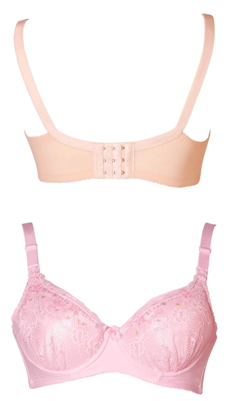 孕欣妮 哺乳文胸 孕妇内衣 孕妇文胸 蕾丝透气模杯带托孕产内衣 浅玉