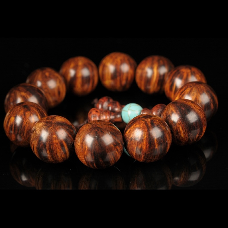 黄花梨西瓜纹手串