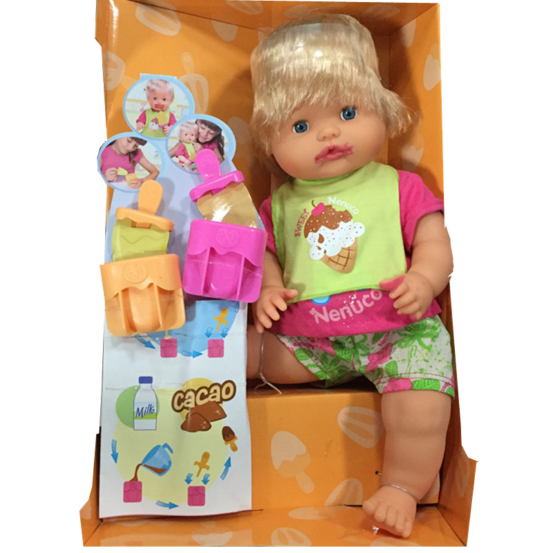 进口仿真洋娃娃 可洗澡娃娃雪糕金发款娃娃上学黑发款娃娃 礼物玩具
