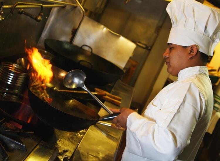 不锈钢炒勺木柄炒壳分菜勺厨房马勺锅铲加厚烹饪勺铲厨师炒菜汤勺商用