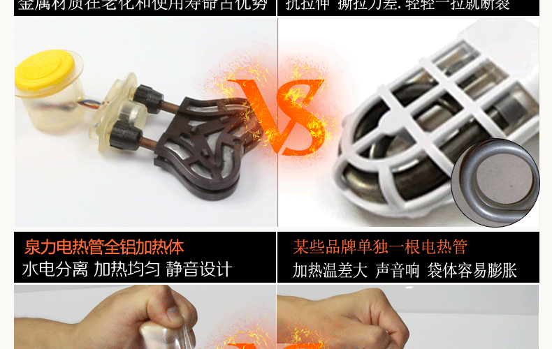 泉力充电热水袋暖腰水袋电热宝暖腰暖手宝暖宝宝注水暖腰电暖宝 水电分离防爆电暖袋 狮子辛巴+防爆夹热水袋