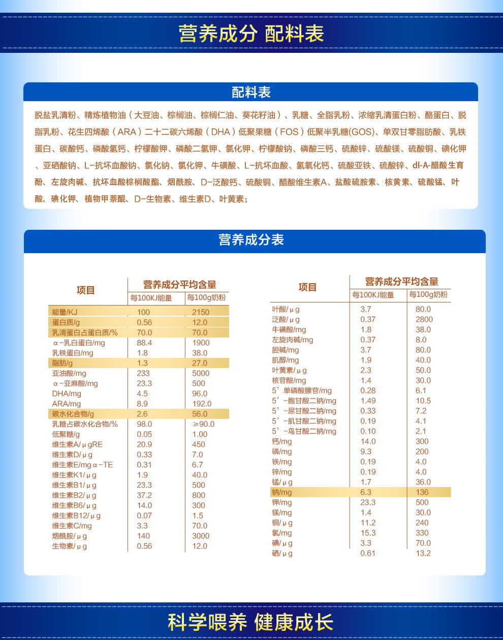 伊利奶粉金领冠婴幼儿配方牛奶粉2段900克 1罐