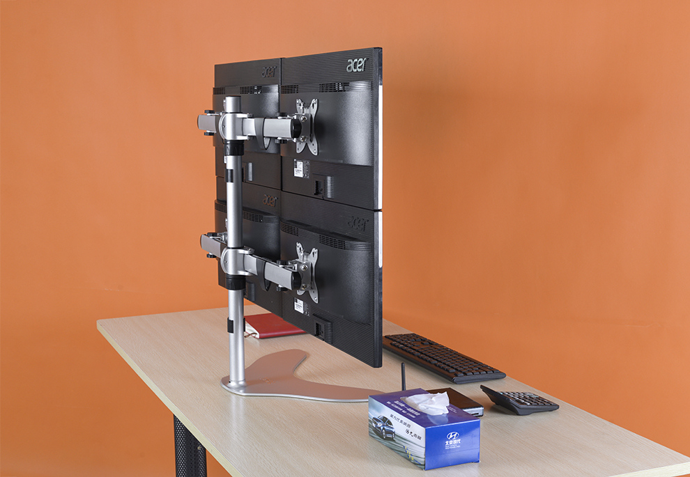 爱路华 ew-d104四屏显示器支架多屏电脑挂架桌面万向旋转显示器屏幕