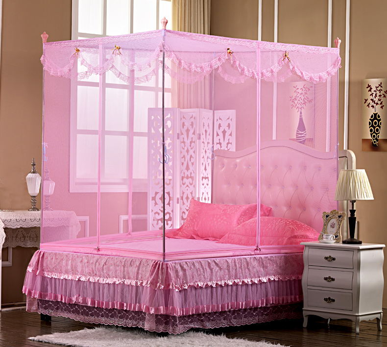 夜静宁蚊帐三开门方顶1.8米床坐床式拉链1.5米方帐无底1.