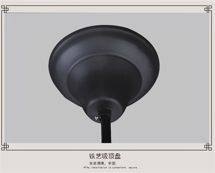 汉斯威诺美式吊灯铁艺吸吊两用灯田园简约客厅灯具时尚宜家卧室灯北欧复古风餐厅灯饰无光源 新款 6头 72*55CM 带灯罩