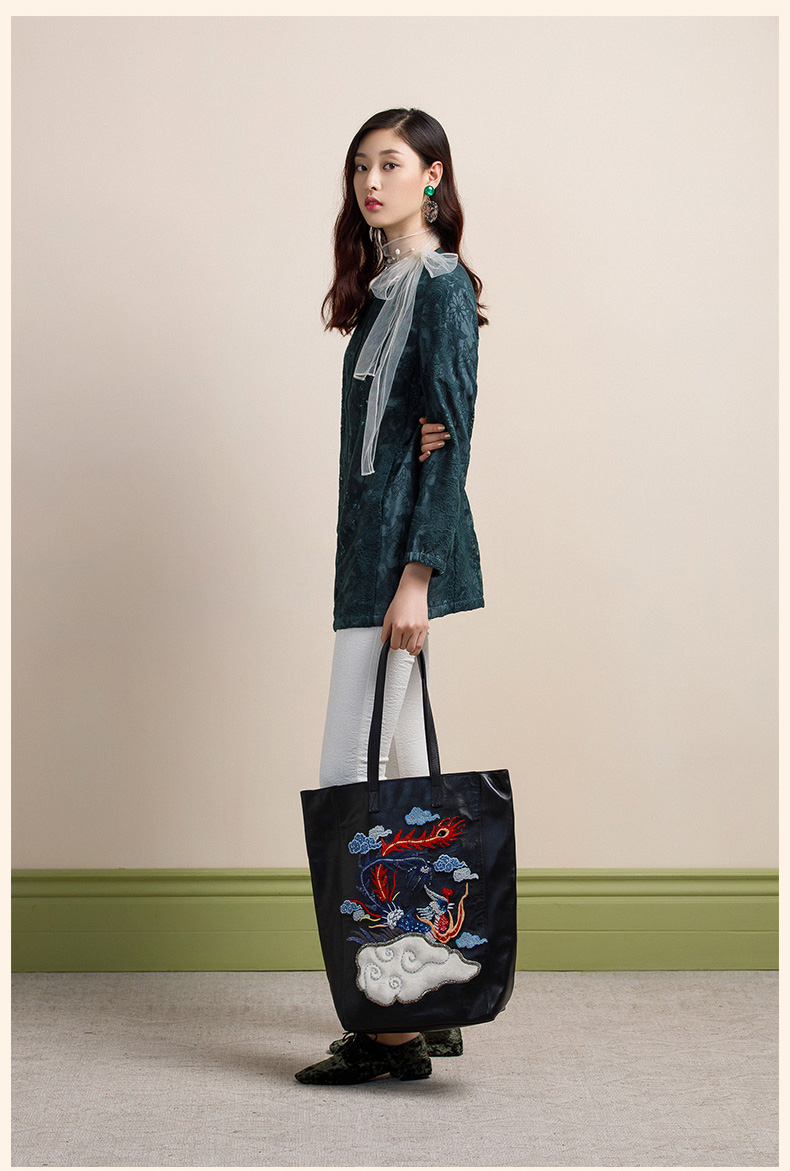 渔牌秋装时尚女装通勤休闲中长款长袖风衣外套墨绿m