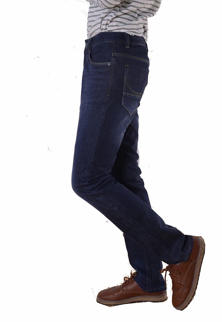 百圆裤业男装春夏季新款男士牛仔裤商务休闲中青年牛仔裤水洗蓝色牛仔