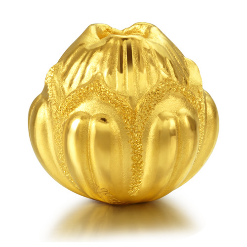 金龙珠宝 黄金3d硬金千足金转运珠手链手镯女款首饰品 约1.