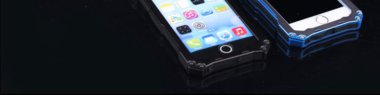 S.CENG Gundam Water Resistant Dustproof Shockproof Silicone Gorilla Glass Aluminum Alloy Metal Case Cover for Apple iPhone 6S