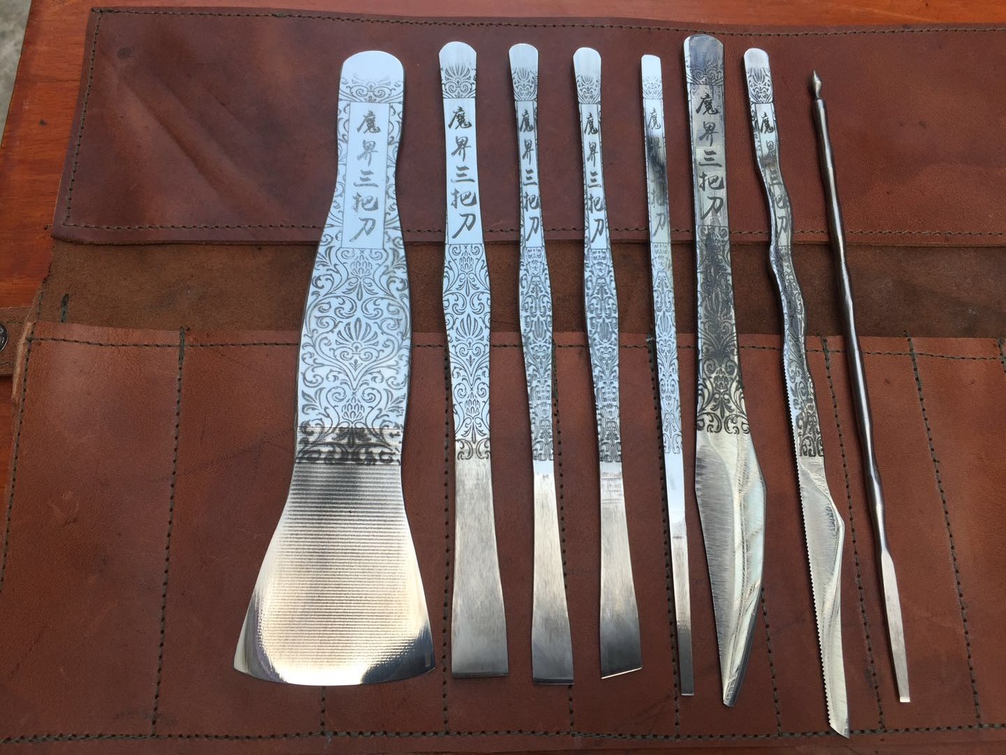 扬州修脚刀套装三把刀修脚工具扦脚刀去死皮老茧高碳钢修嵌甲甲沟 6件