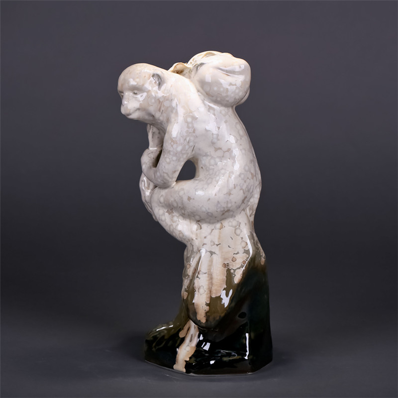 雕塑泰斗中国工艺美术大师刘远长 《灵猴献寿》