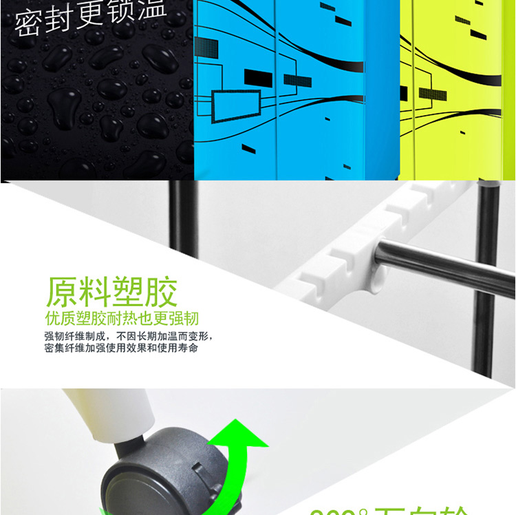 铭剑 不锈钢双层 家用静音 干衣机 衣服烘干机 烘衣机 黄色 折叠型双层带8跟毛巾管