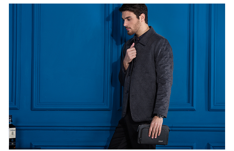 尼诺里拉ninoriva休闲时尚男装棉服新款棉服 中灰色 54/185/104a